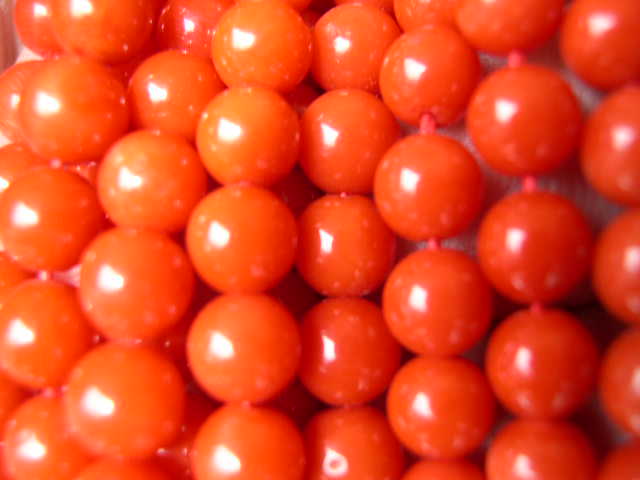 red coral beads