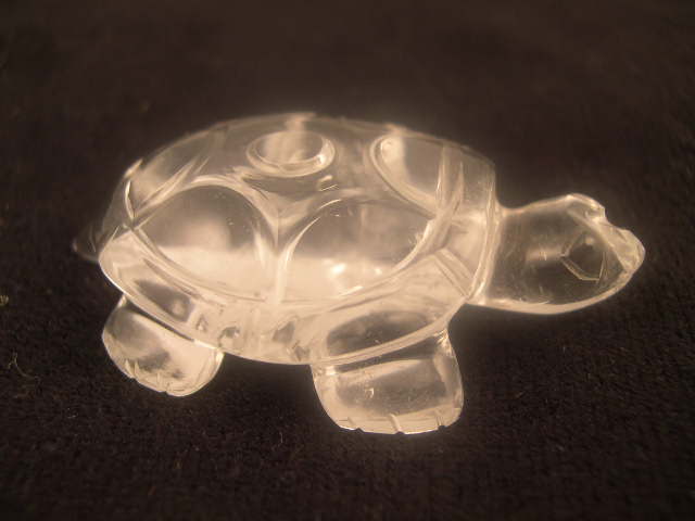 Tortoise carved in crystal